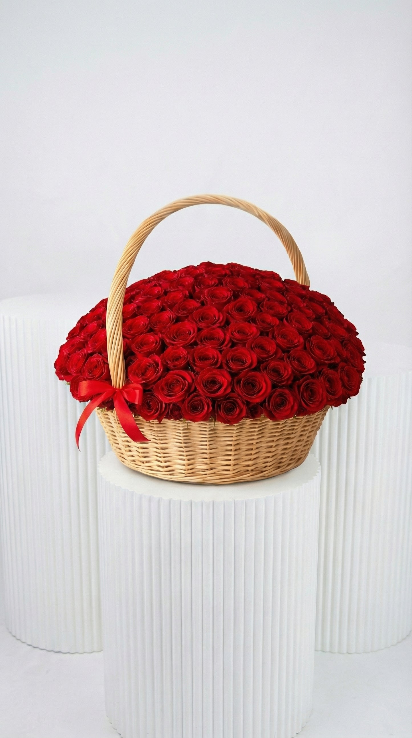 Red Rose Basket - BB Flowers UAE