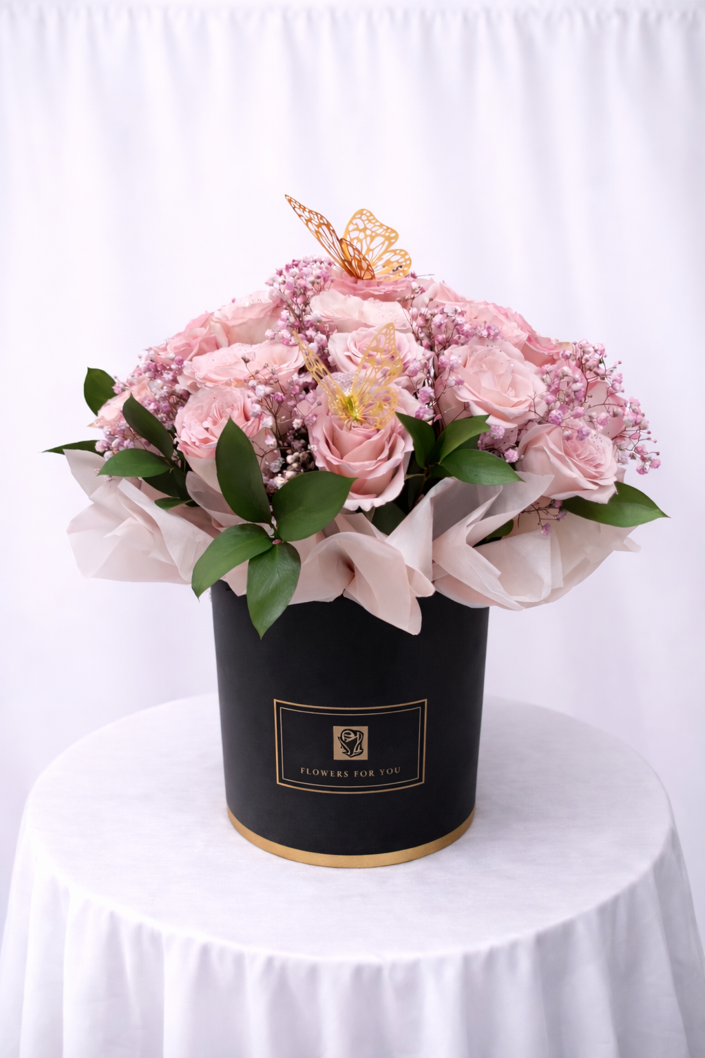 Golden Heart Ivory Roses