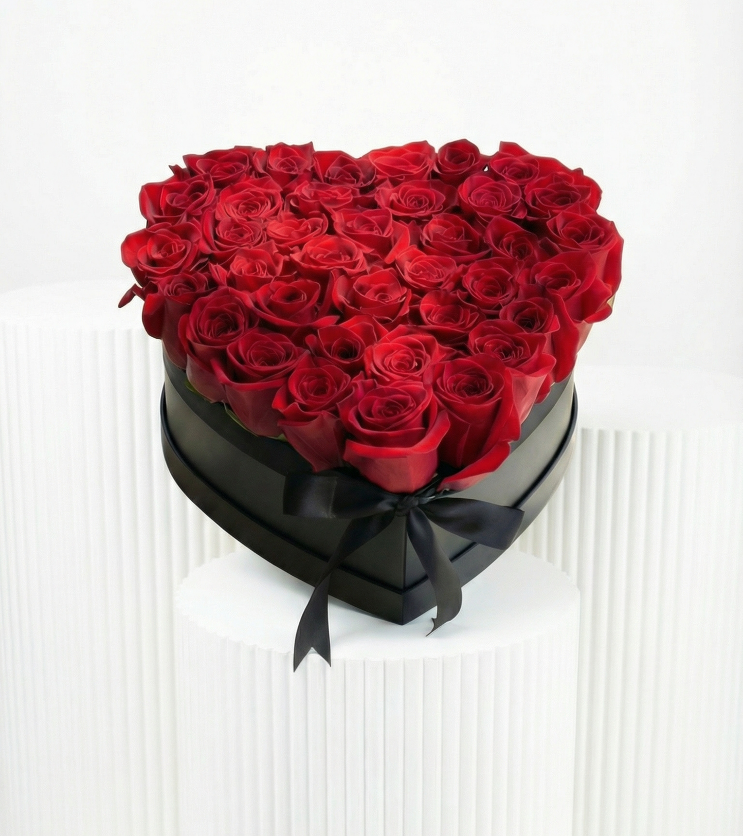 Crimson Heart Elegance - BB Flowers UAE