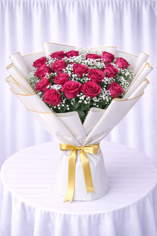 Dark Pink Rose Elegance