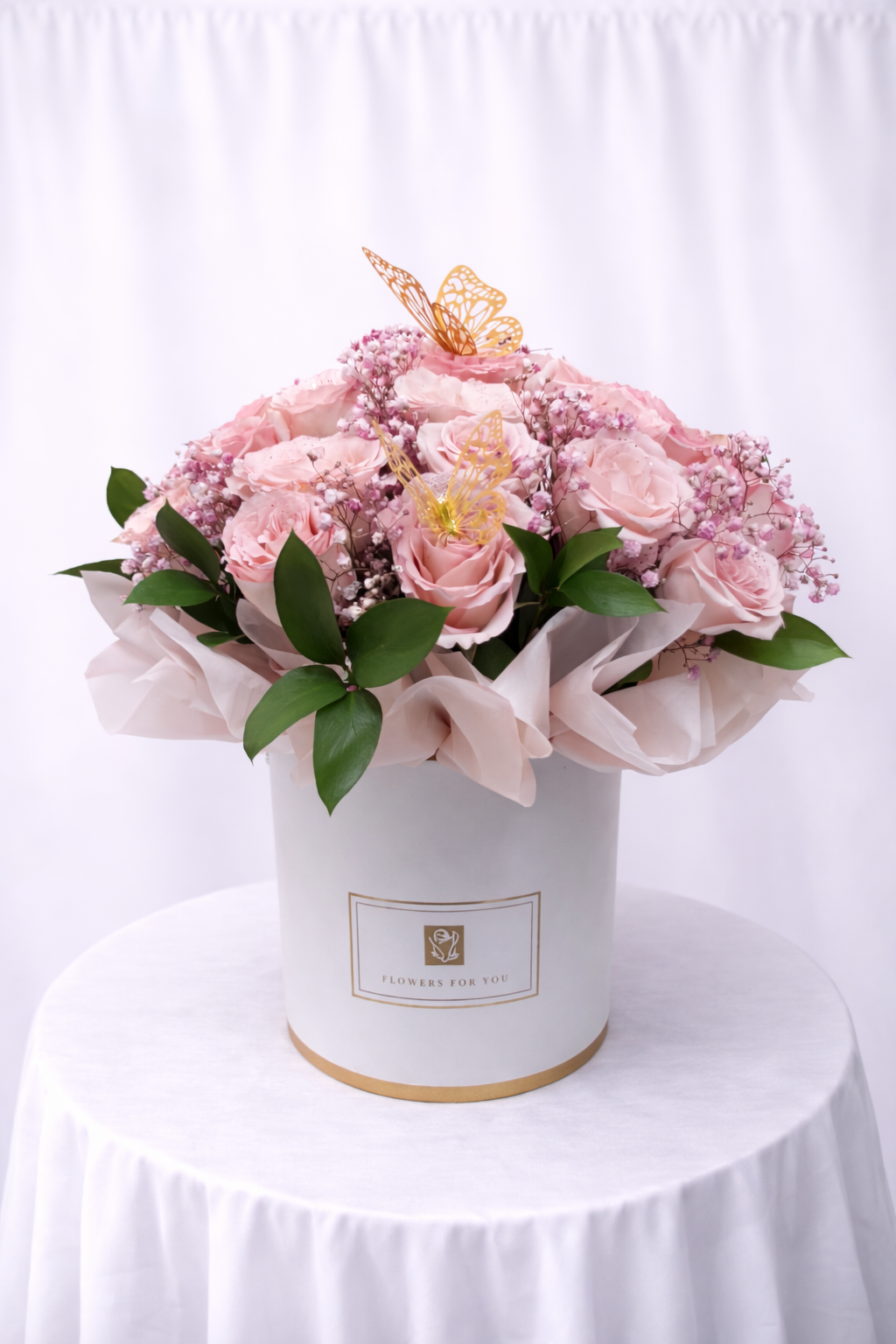 Golden Heart Ivory Roses