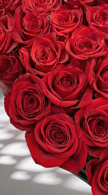 Crimson Heart Elegance - BB Flowers UAE