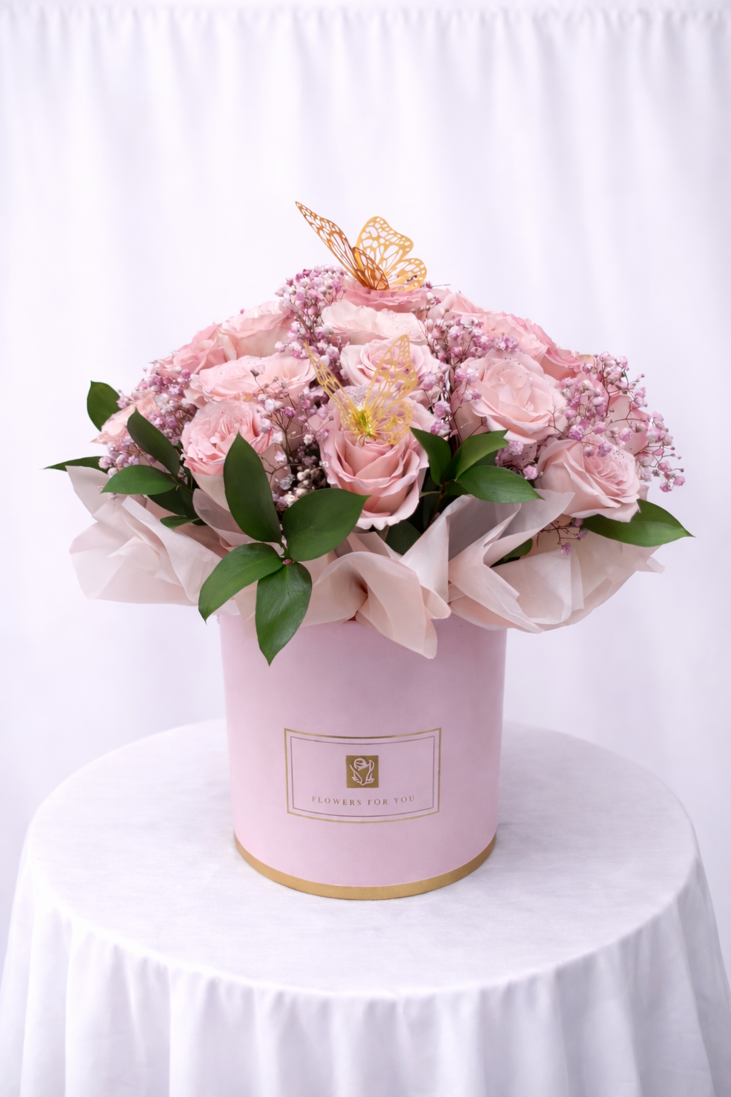 Golden Heart Ivory Roses