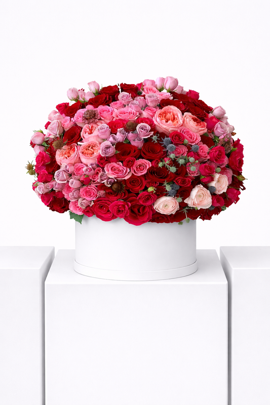 Crimson Elegance Box - BB Flowers UAE